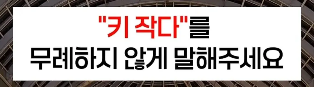 "너 키 작다"를 무례하지 않게 말하는 법 (2/3)