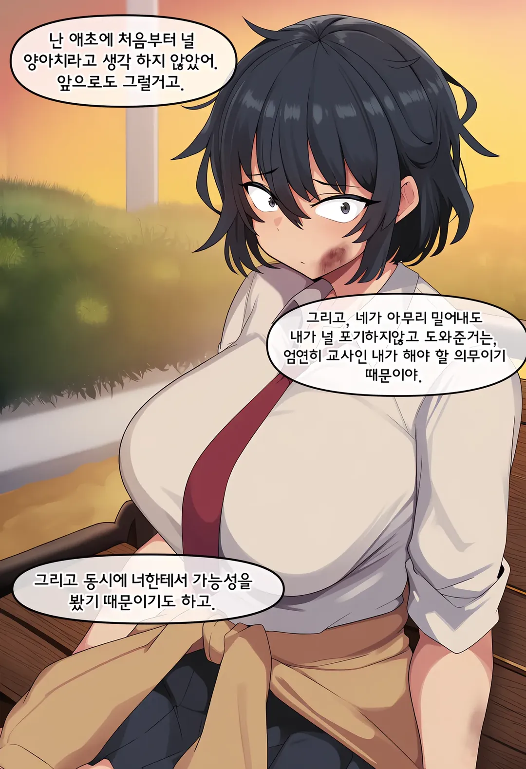 젖탱이 큰 양아치녀를 교육시키는 manhwa (9/15)