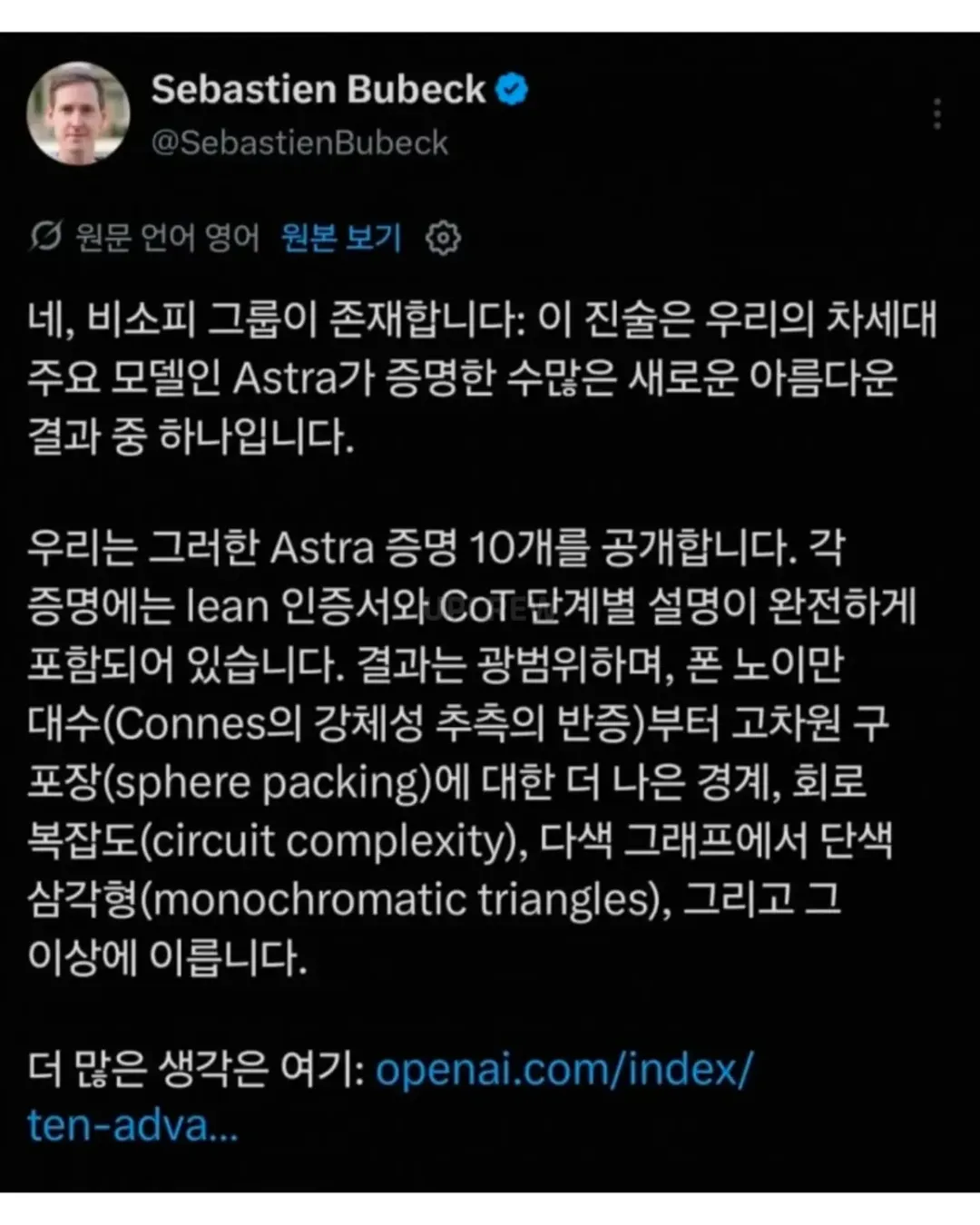 현재 난리난 오픈ai 내부모델 수학난제 10개해결 ㄷㄷ (3/12)
