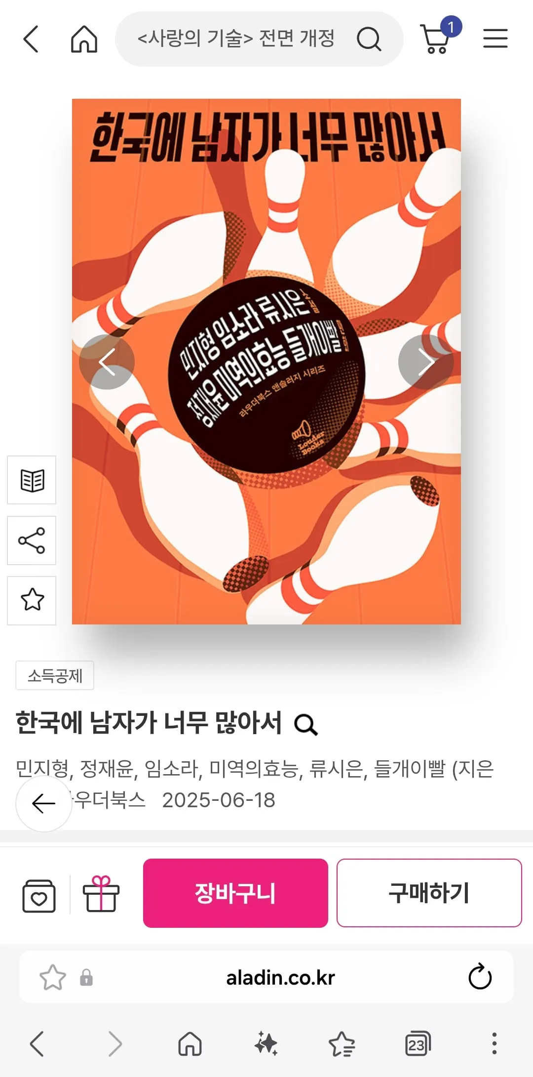 개드립 몇번 올라온 페미니즘 서적 판매페이지.araboza (15/17)