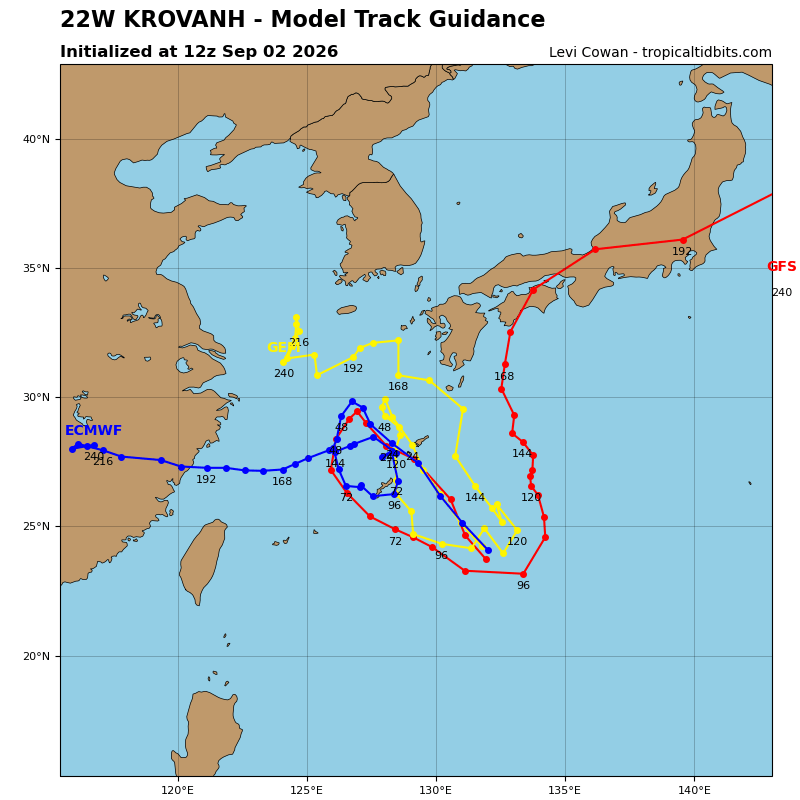 24호 태풍 크로반 예상경로 (2/4)