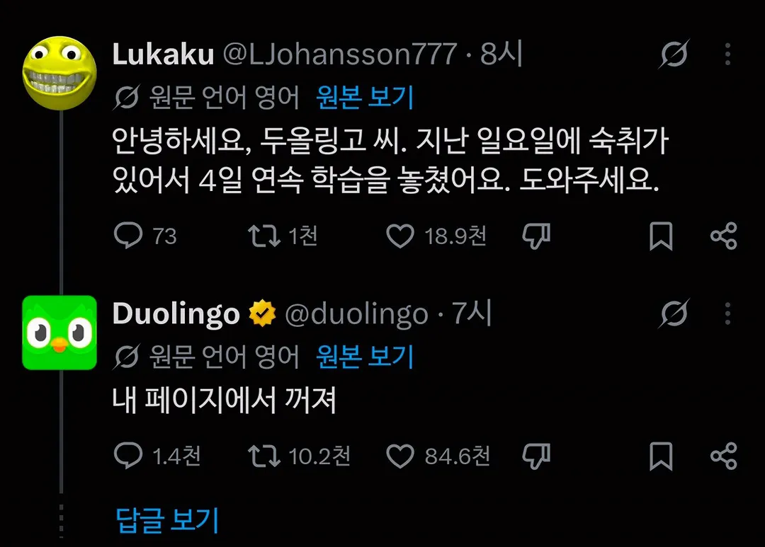 입원했다니까 연속 학습 기록 깨진거 복구해주는 듀오링고 (4/4)