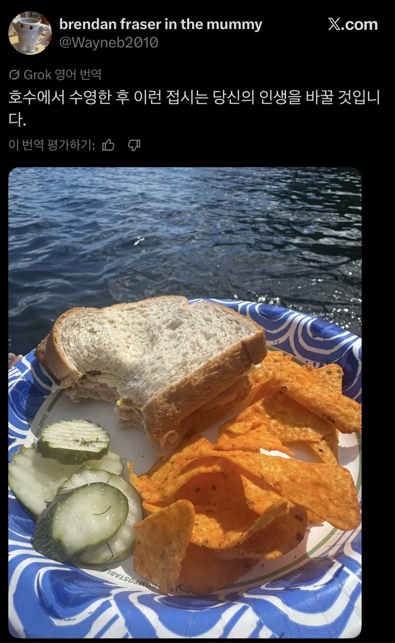 외국인들 물놀이하고 먹는 음식 (2/3)