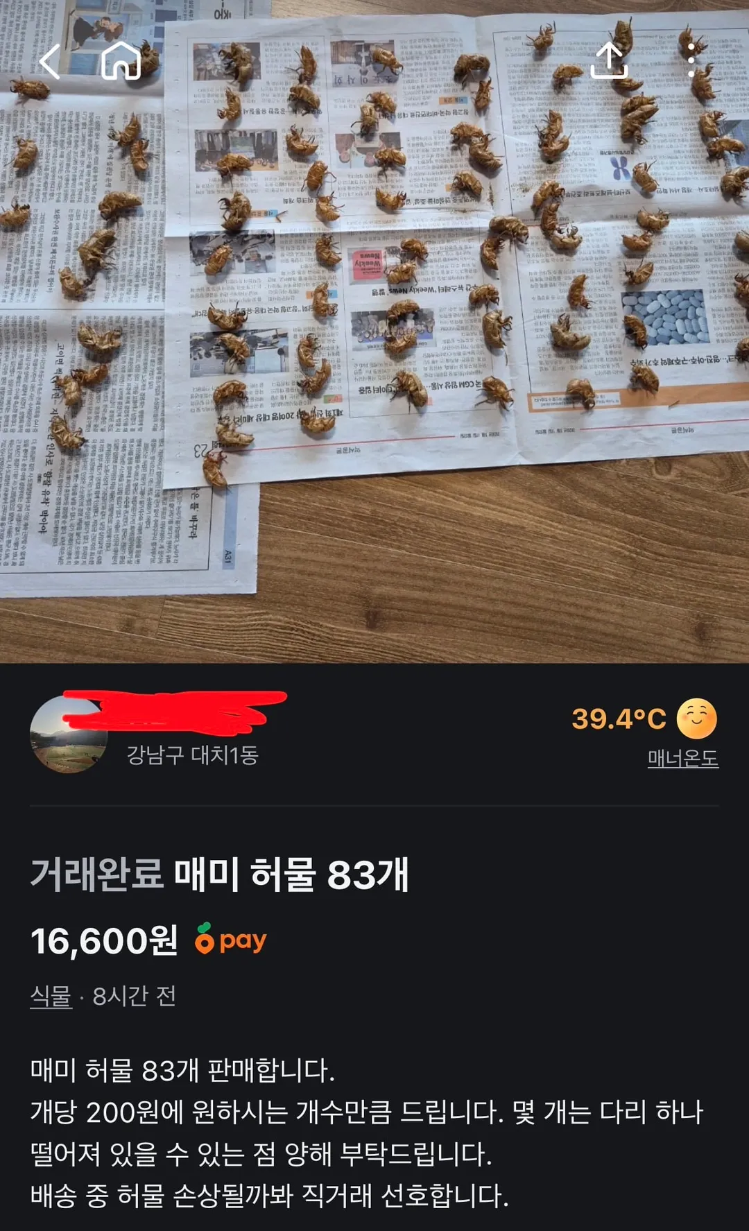 요즘 매미허물 이거 ㄹㅇ 사는사람이있는데? (2/2)