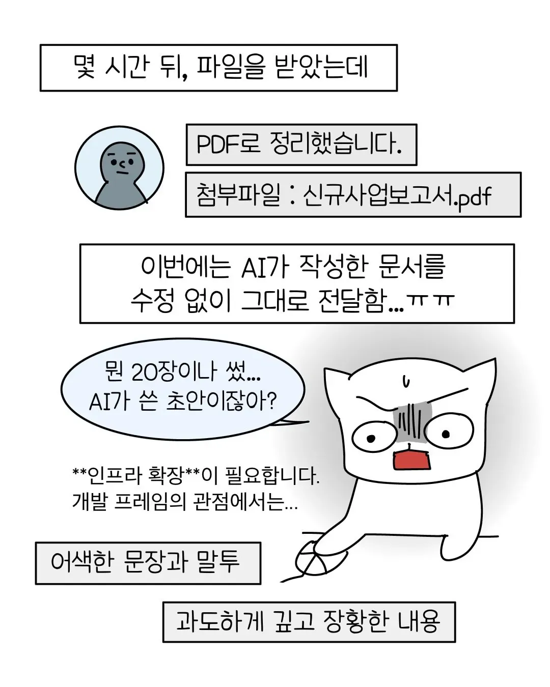 요즘 회사 신입중에 굉장히 많아졌다는 AI 빌런 ..... Manhwa (9/11)