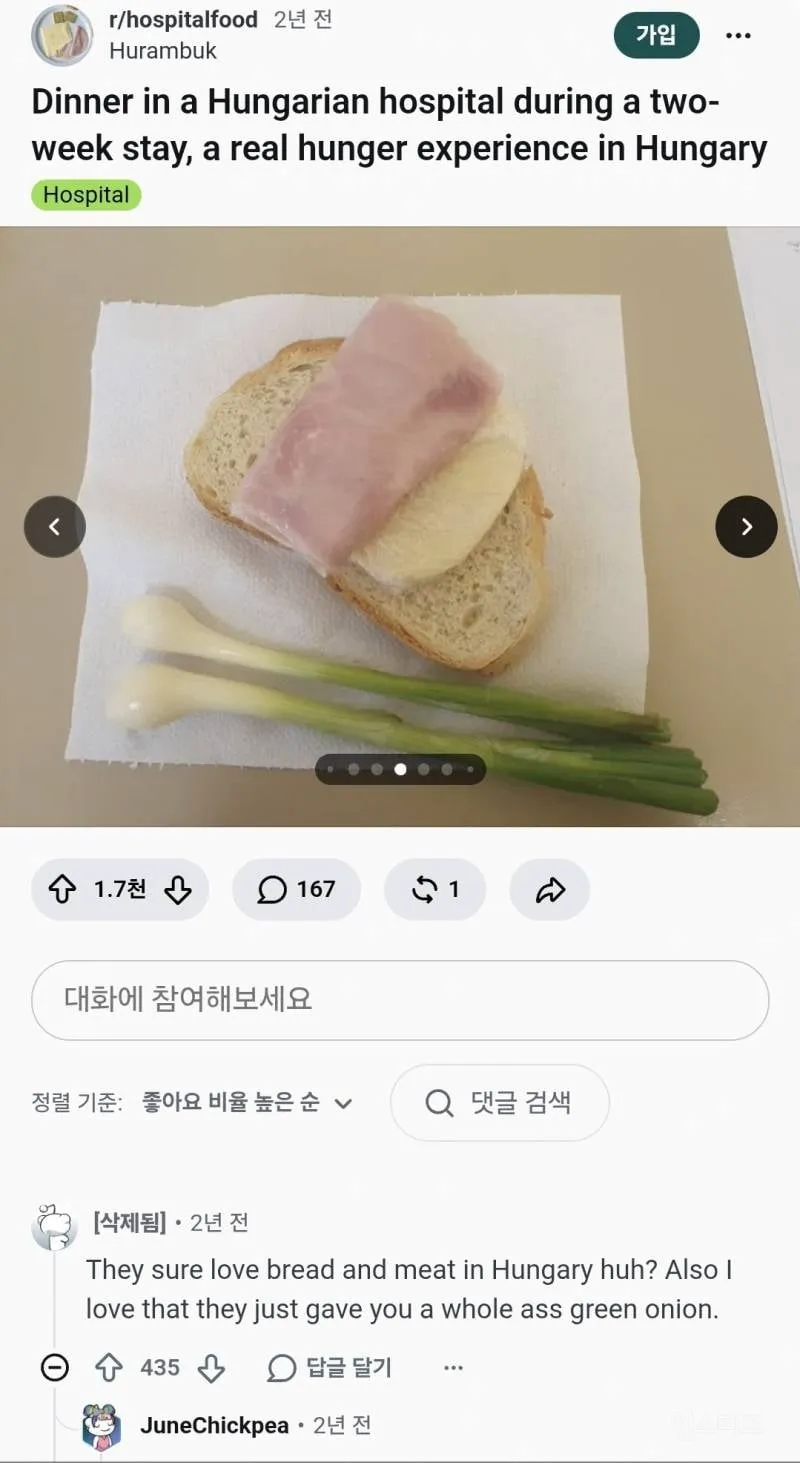 한국사람들은 보고도 못 믿는 헝가리 병원 환자식.jpg (2/9)