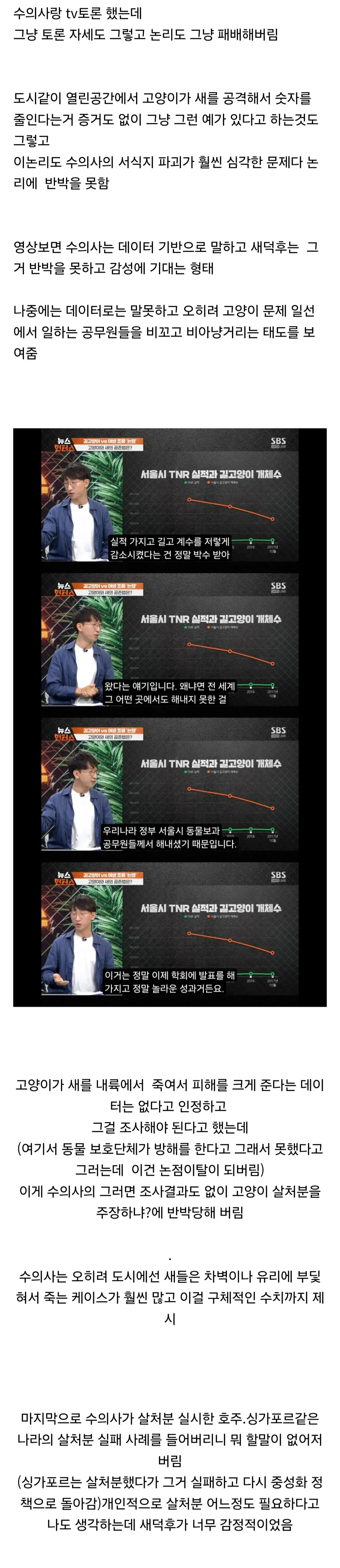 TV에서 수의사랑 토론하다 개쳐발린 새덕후 (1/2)