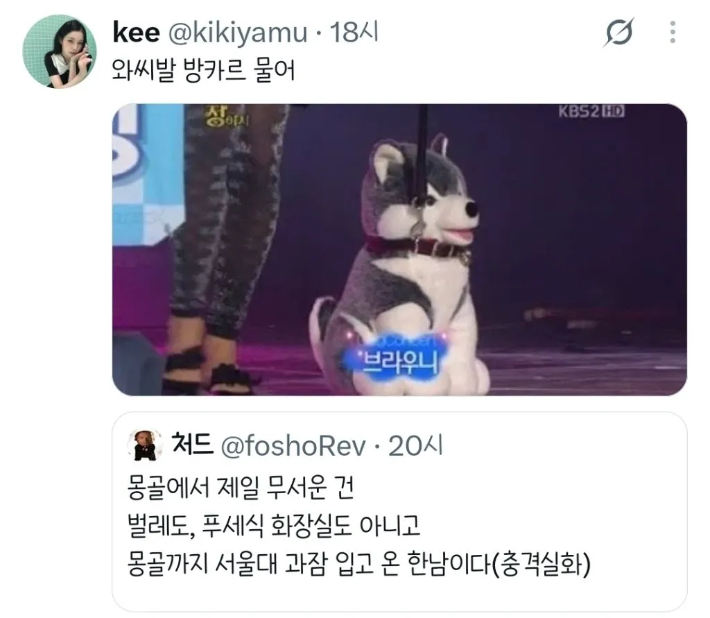 몽골까지 서울대 과잠 입고 온 한국남자.twt (2/7)