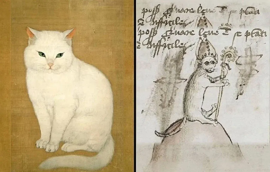 동양과 서양의 고양이 그림 비교 (3/6)