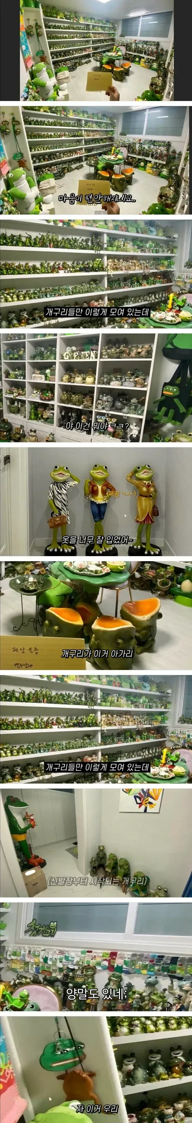 엄마가 30년동안 모은 개구리 장식품.jpg
