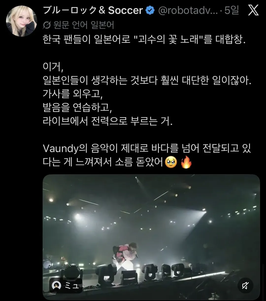 일본 가수의 내한 공연이 일본에서 생중계되면서 화제가 된 한국의 떼창.x (5/10)