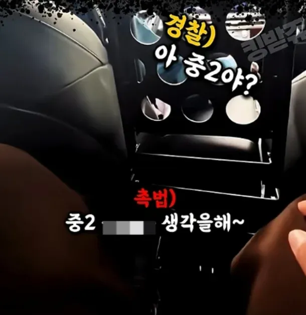 "12년생이다" 수갑 찬 채로 경찰 욕설·협박하는 촉법 소년 (2/2)