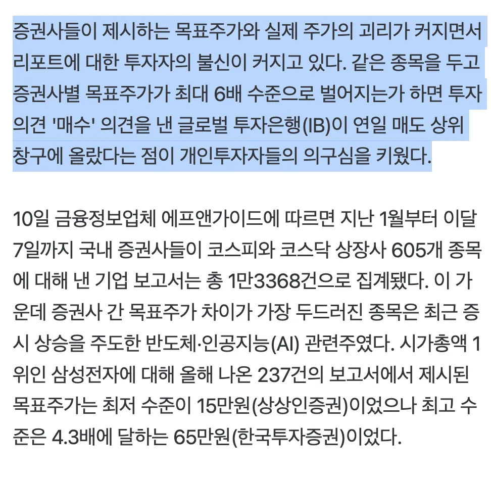 📈 "지금 사라" 보고서 써놓고 팔았다…개미들이 증권사 리포트에 등 돌린 까닭 (3/10)