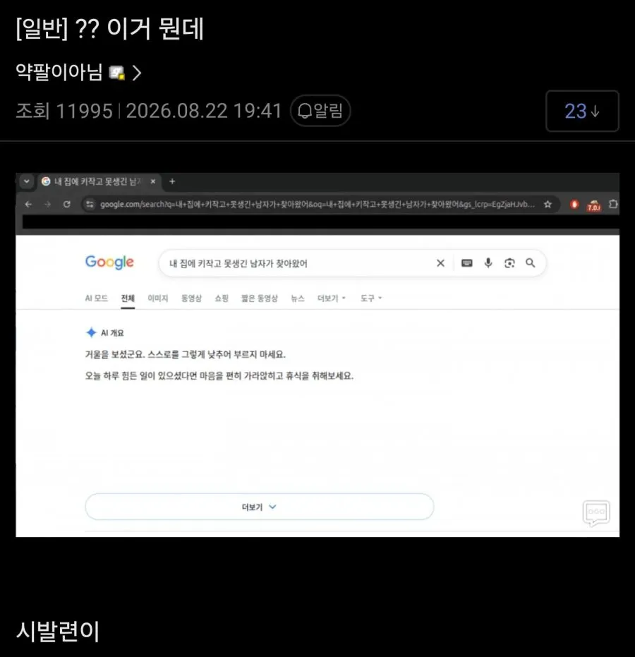 구글 개씨발새끼 (2/2)
