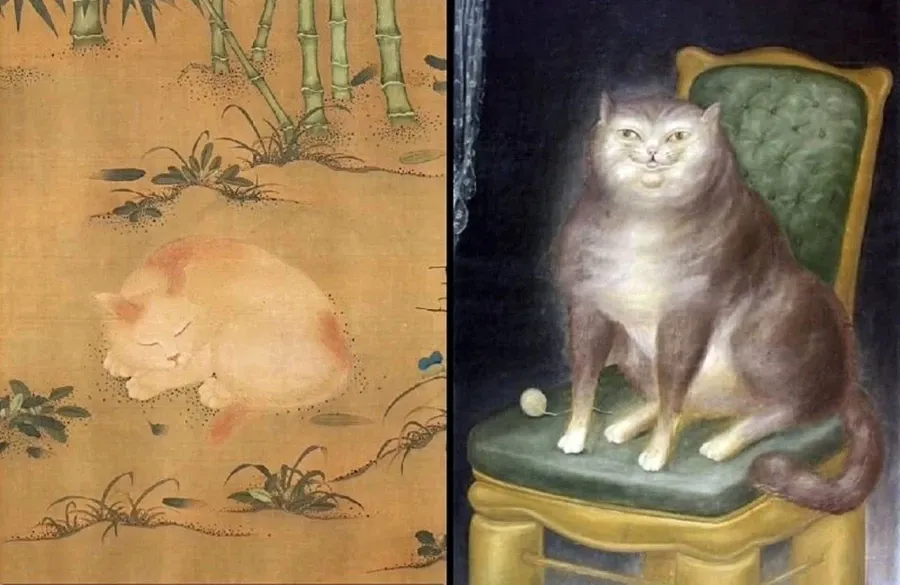동양과 서양의 고양이 그림 비교 (5/6)