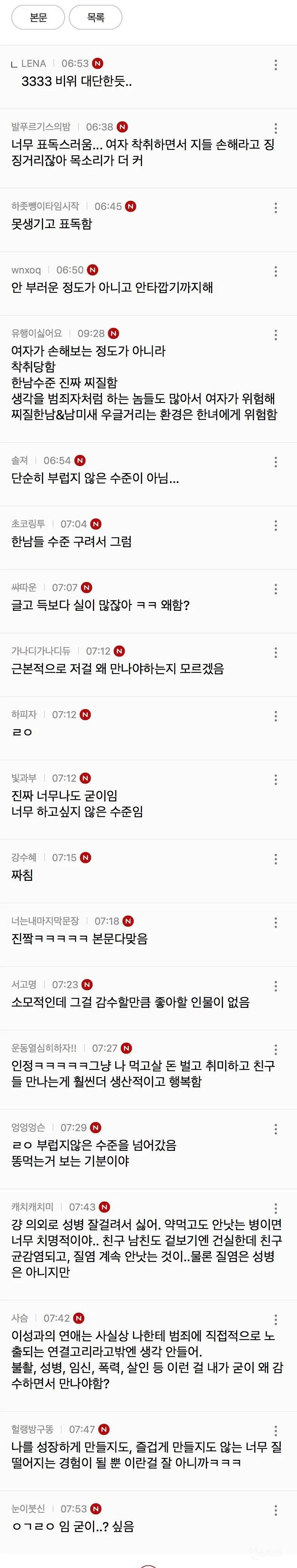 요즘 여자들이 연애 안하려고 하는 가장 큰 이유 (14/18)