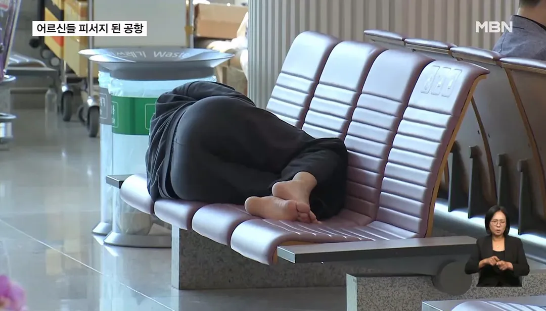 "눈치 안 보고 시원해"…어르신들 피서지 된 인천공항 (13/14)
