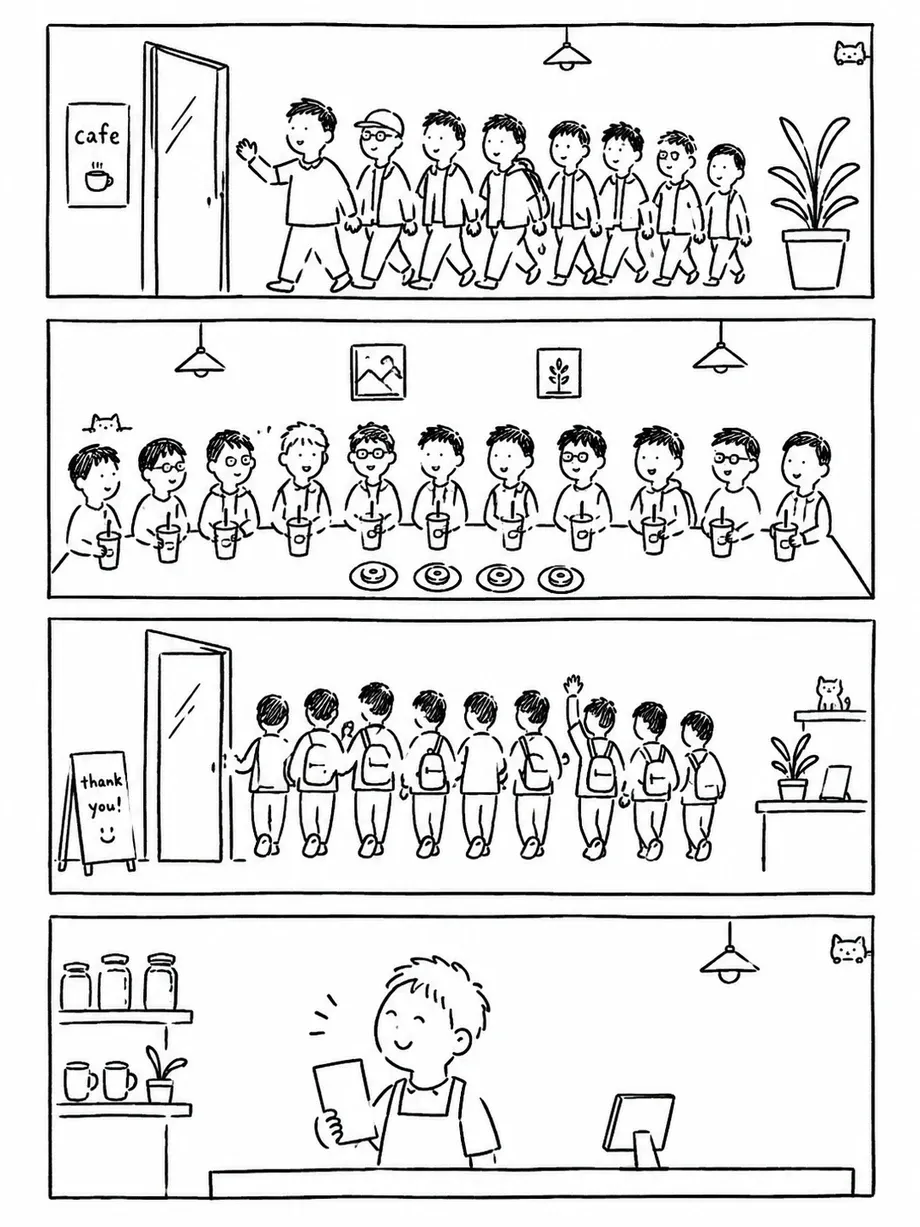 남자 손님 11명 단체의 위엄 (2/2)
