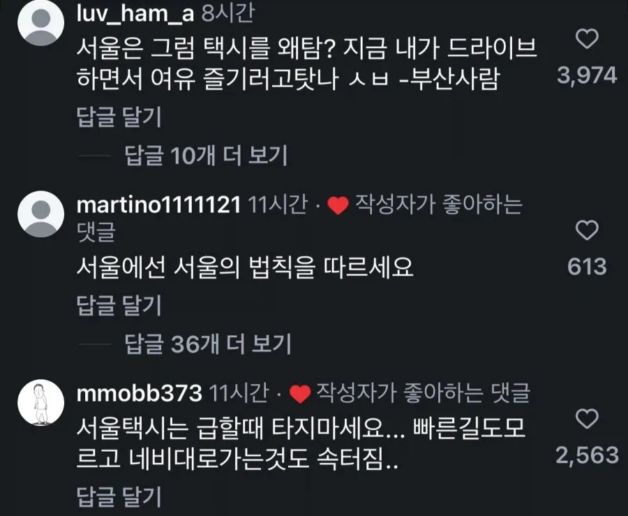 서울택시에 적응 못하는 부산인들 (2/2)