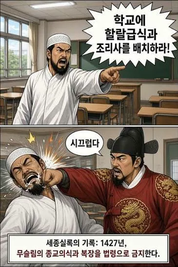 한국학교에 할랄급식 요구하는 무슬림들 (3/4)