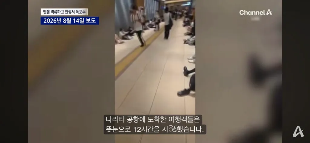 일본여행 간 사람들 공항에서 12시간동안 노숙했다고.. (1/5)