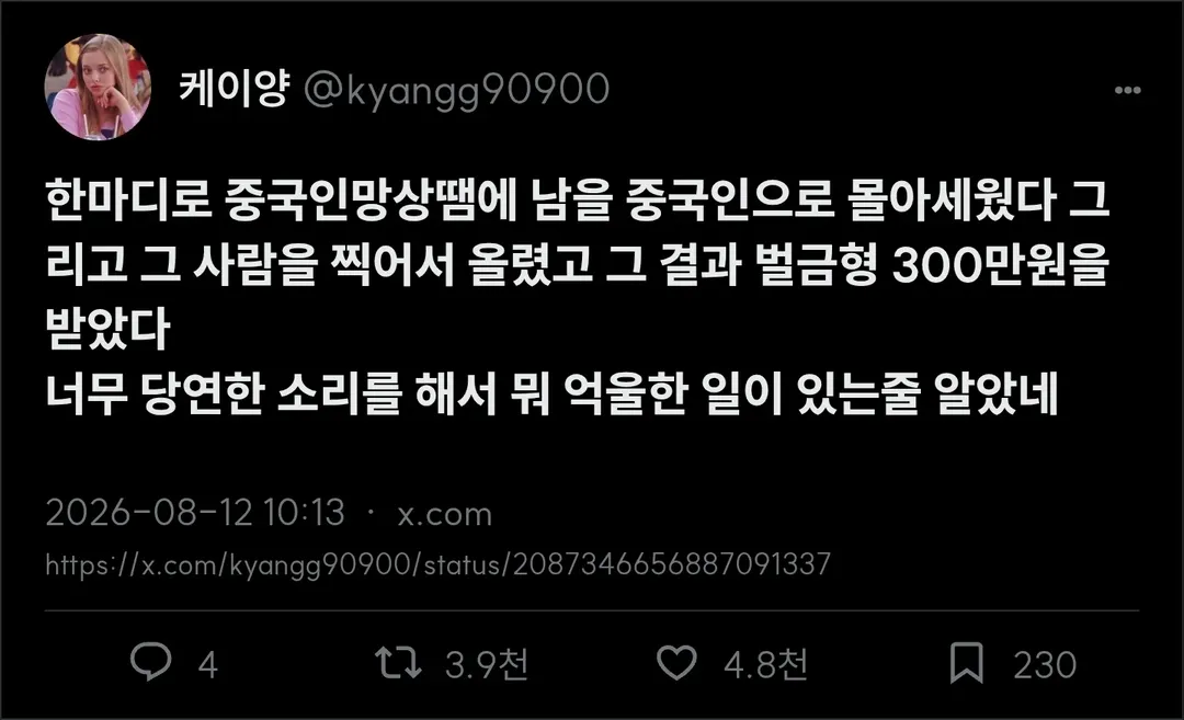 벌금형 300만원 전과자의 고백 (4/5)